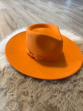 Lack Of Color Orange Fedora